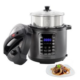 MegaChef 6 Quart 11-in-1 Electric Pressure Cooker, Multi-Cooker with Stainless Steel Crock